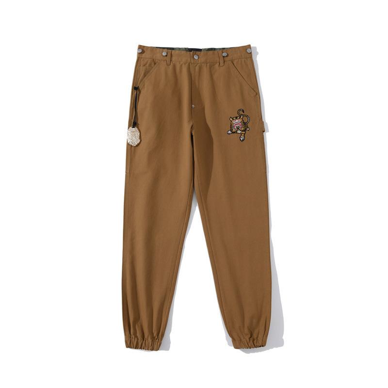 Bathing Ape Pant Fashion Brand Embroidery Overalls Men's Street Fashion Casual Pants