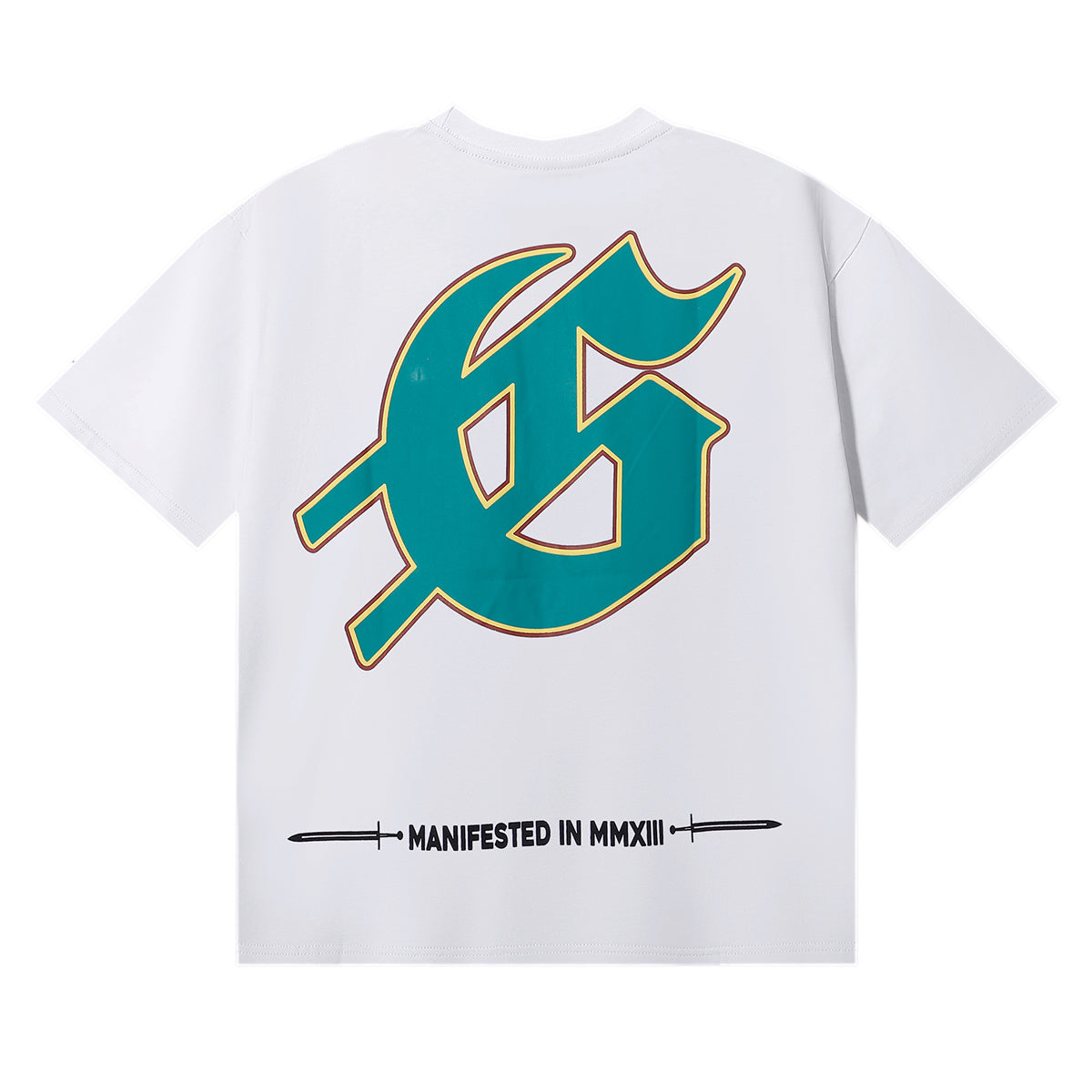 Godspeed T-shirts Speedboat Shark Print Cotton Crew Neck Short Sleeve Men and Women