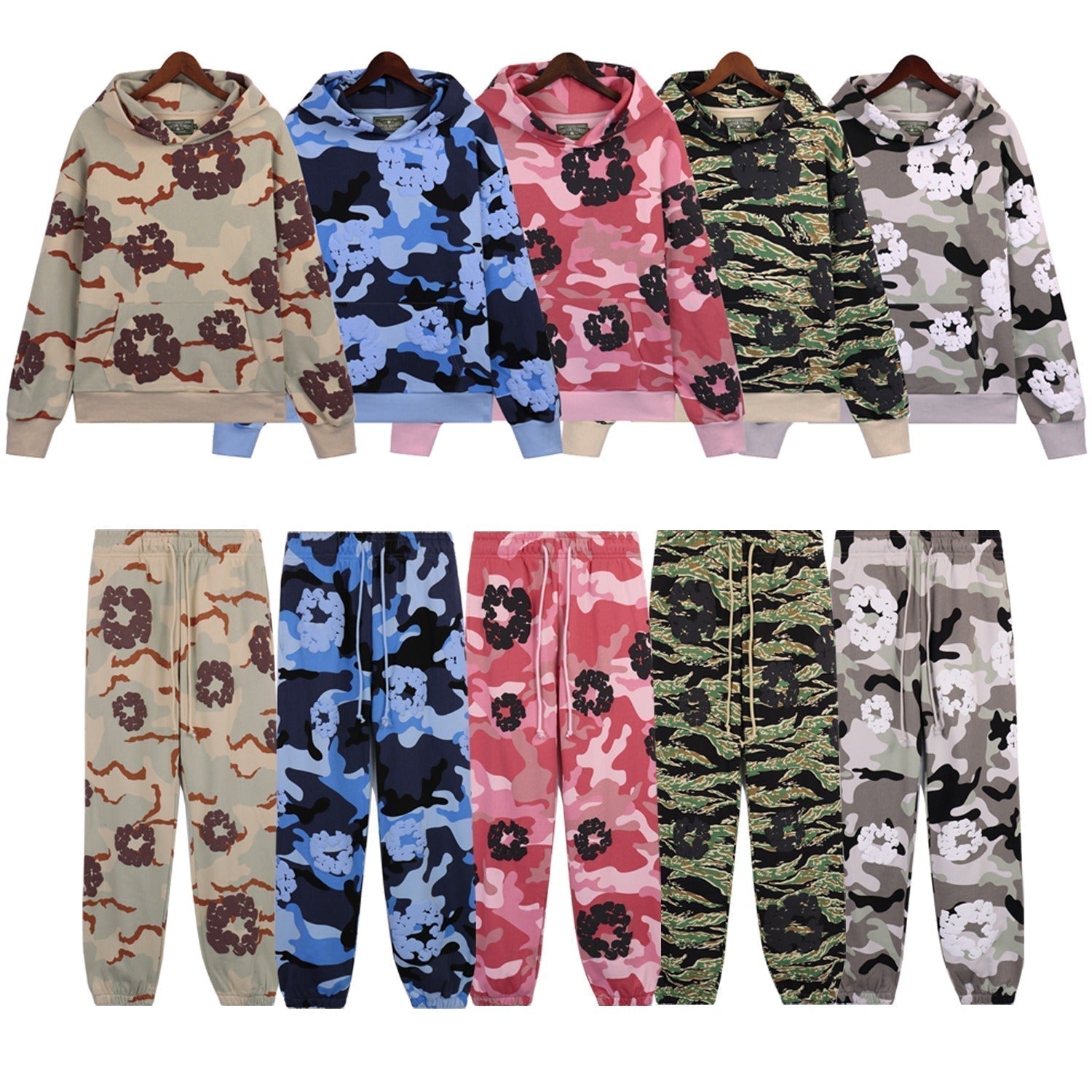 Denim Tears Men's Outfit: Hoodie/Pants /Shorts(Separate Purchase Options)