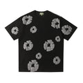 Denim Tears Outfit:T-shirt/Shorts (Separate Purchase Options) Puff Print Short Sleeve T-shirt Loose Couple Shorts Suit