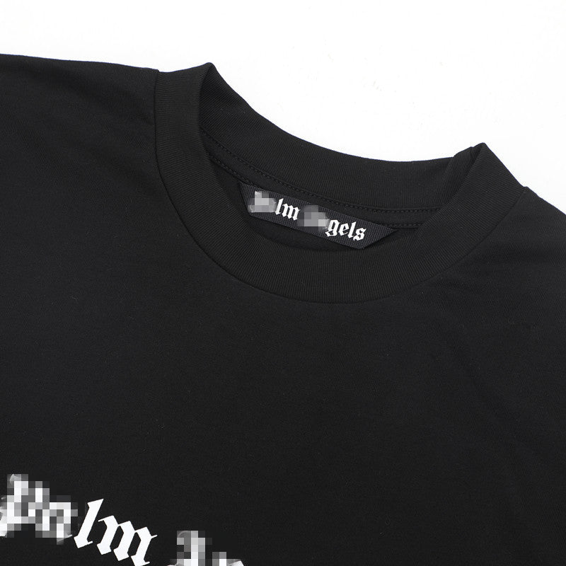 Palm Angels T-shirt Simple Letter Print Short Sleeve T-shirt