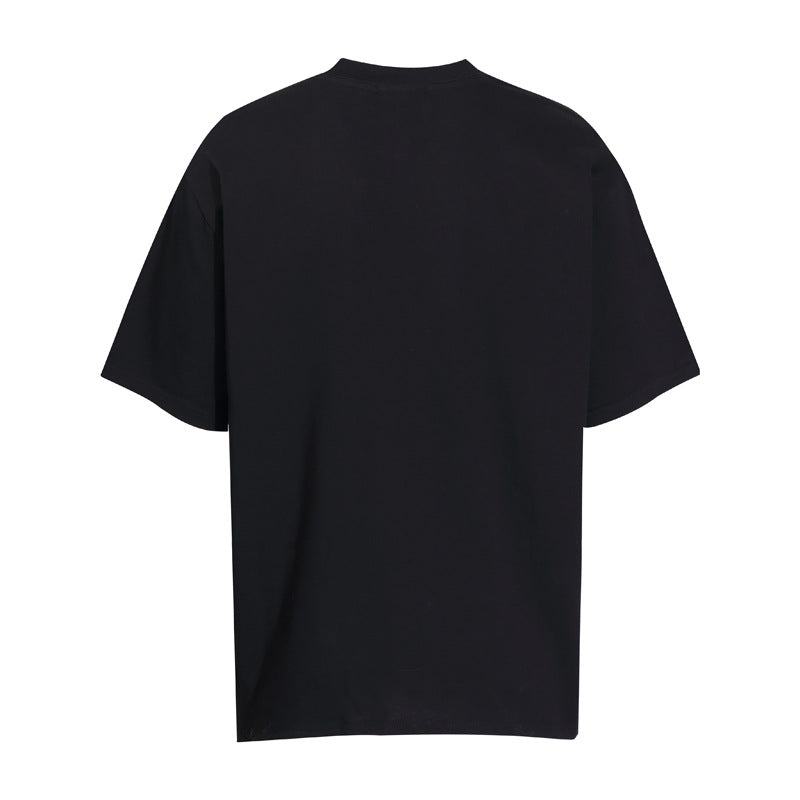 CHH Chrome Heart T Shirts Logo Letter Print Crew Neck T-Shirt Loose Short Sleeves