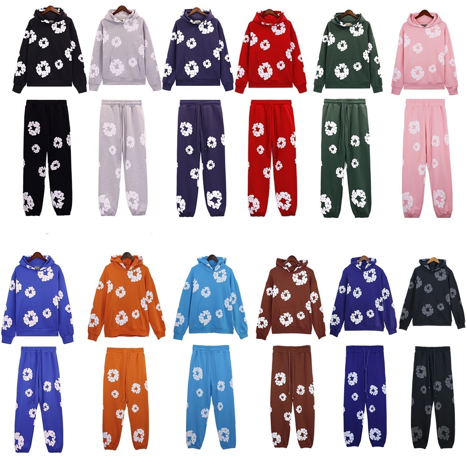 Denim Tears Men's Outfit: Hoodie/Pants (Separate Purchase Options)