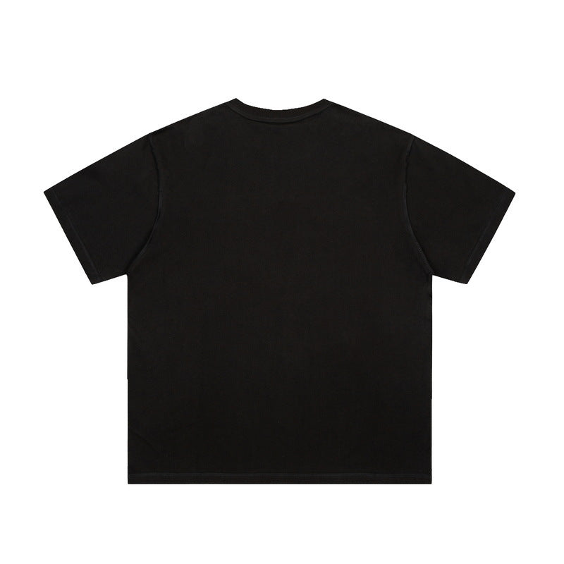 Askyurself T-shirts Sanskrit Circle Printing inside-out Wear Design Loose Couple