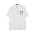 CHH Chrome Heart T Shirts Sanskrit horseshoe print polo shirt short sleeve