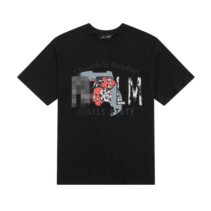 Palm Angels T-shirt Skull Letter Print Short Sleeve T-shirt