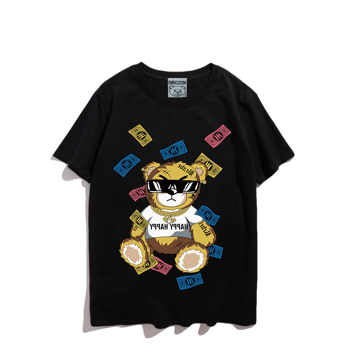 Moschino T-shirt Teddy Bear Pattern Quick-Drying Loose Short Sleeve