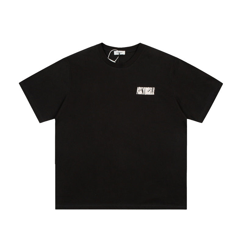Askyurself T-shirts Relief Three-Dimensional Puff Print Paisley