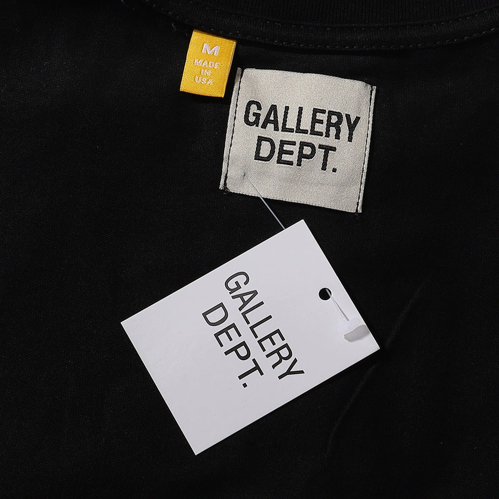 Gallery Dept T-Shirt Demon Skull Bronzing Letter Short Sleeve T-Shirt
