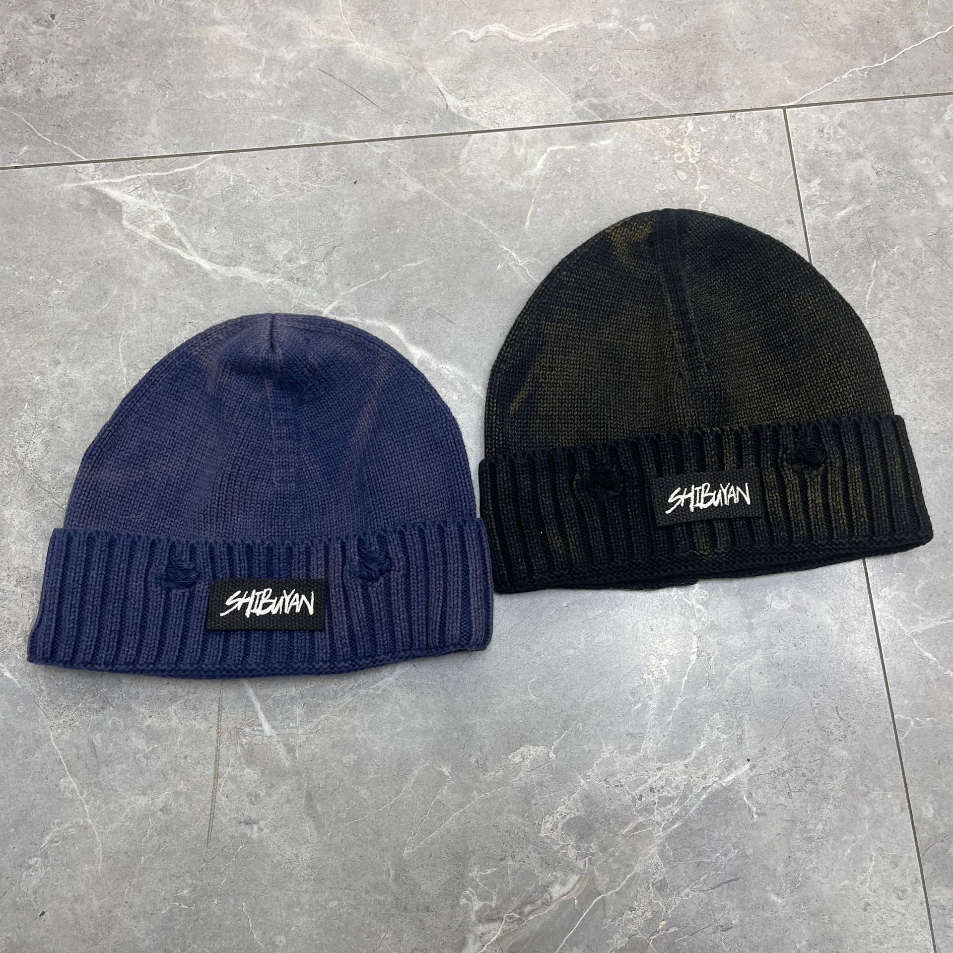 Chrome Heart Beanie Frayed Knitted Hat Korean Version Simple Warm Ear Protector Wool Hat