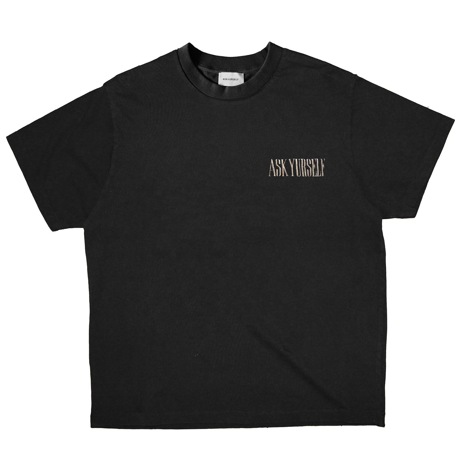 Askyurself T-shirts Paisley Loose Distressed Three-Dimensional Embossed Pattern
