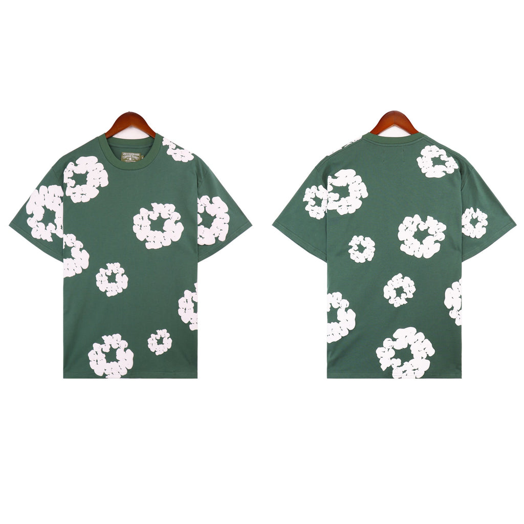 Denim Tears T-shirts Kapok Puff Print Short Sleeve T-shirt