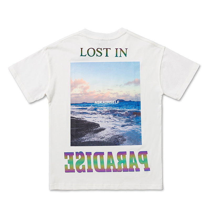Askyurself T-shirts Short-Sleeved Men's and Women's Water Short-Sleeved T-shirt