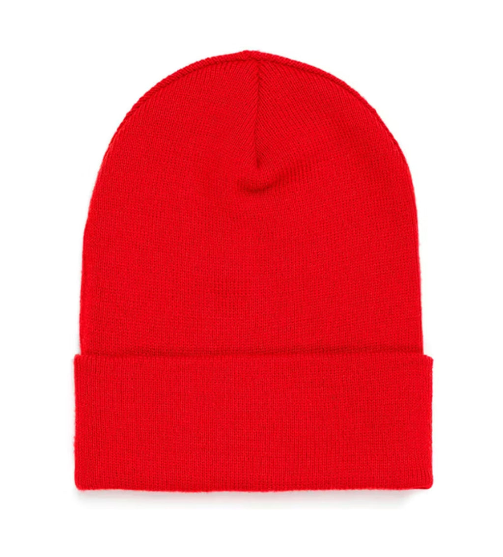Sp5der Web Rhinestone Beanie Red