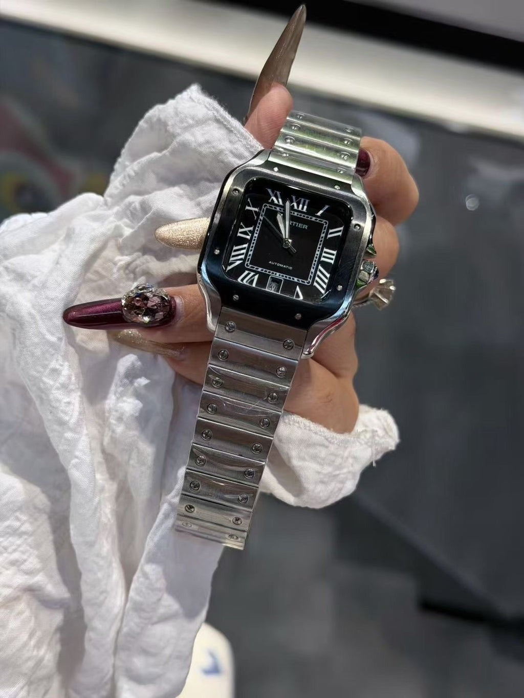 Cartier Black Dial Bracelet Watch