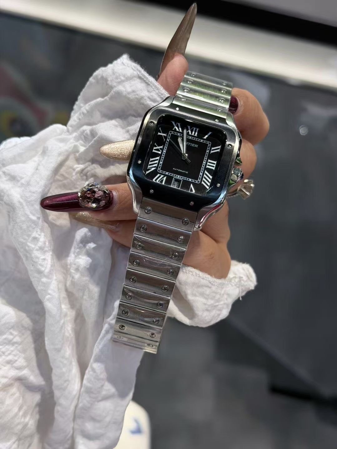 Cartier Black Dial Bracelet Watch