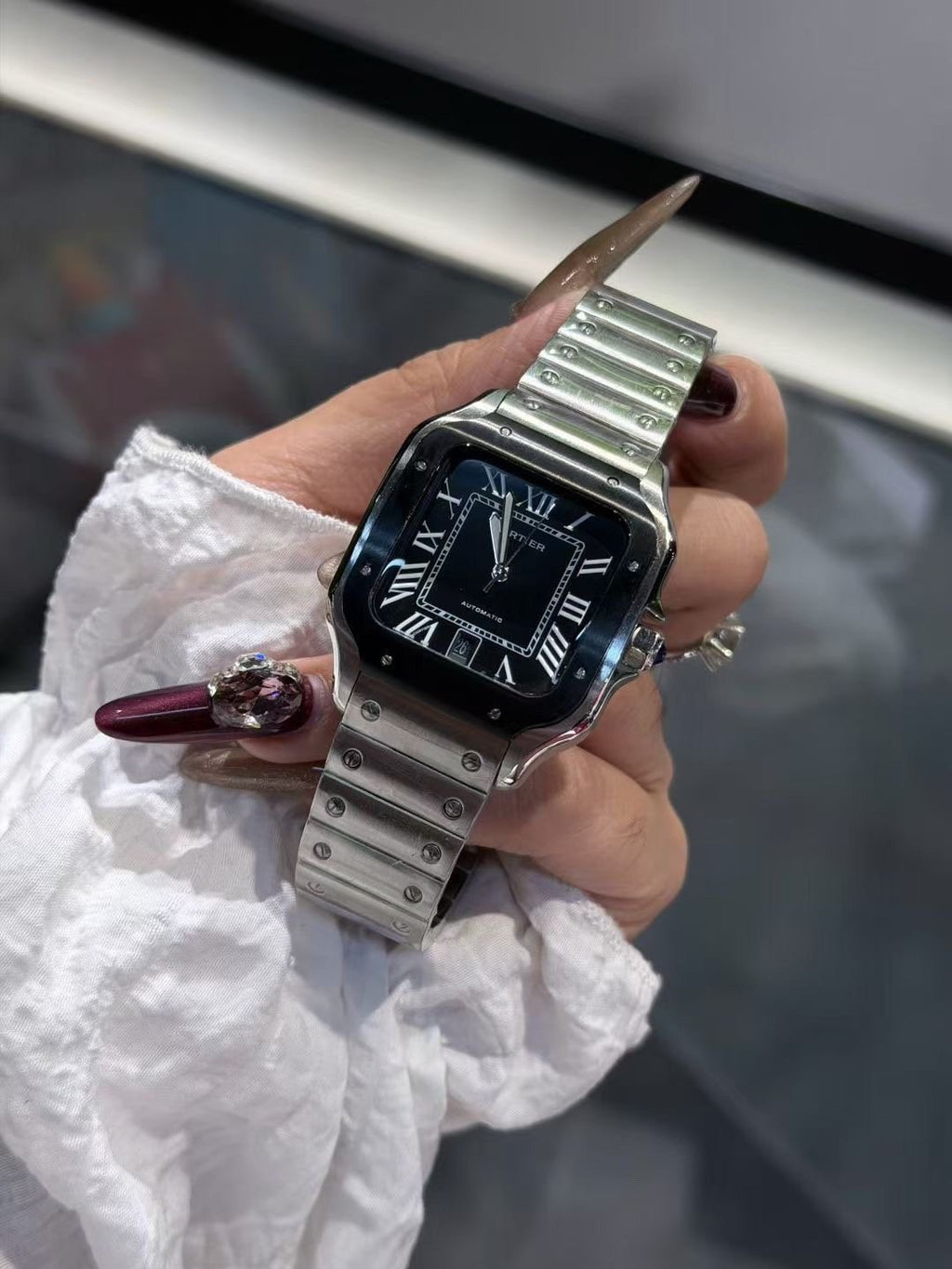 Cartier Black Dial Bracelet Watch